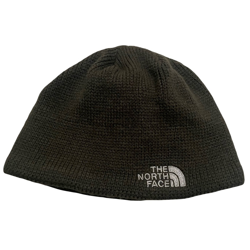 The North Face Dark Gray Knit Beanie Fleece-lined